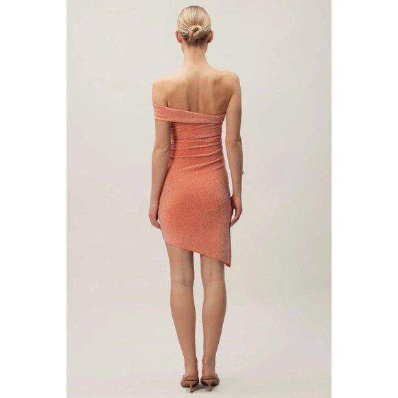 Baobab Goa Off The Shoulder Bodycon Mini Dress Mandarine Womens Size Medium - Picture 4 of 8